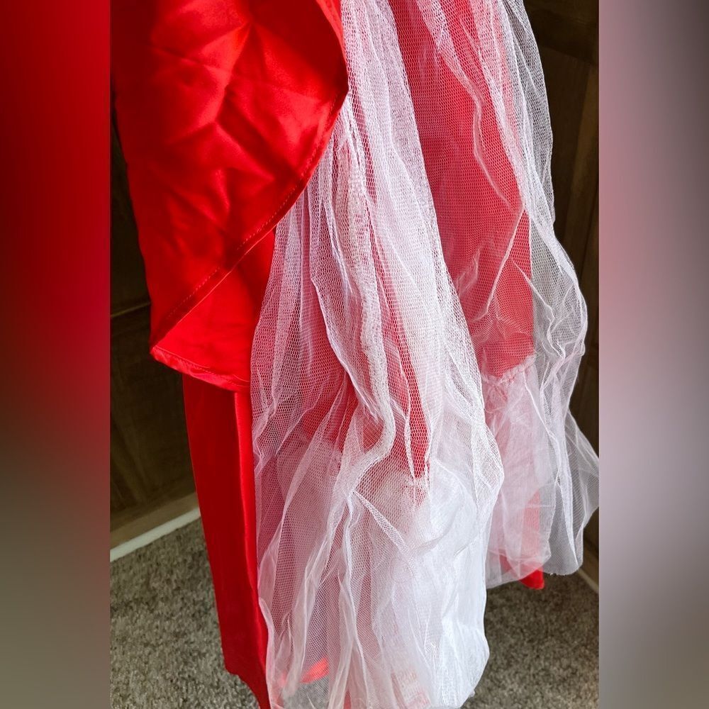 Cassandra Stone Red halter style Prom Dress. - Picture 7 of 9